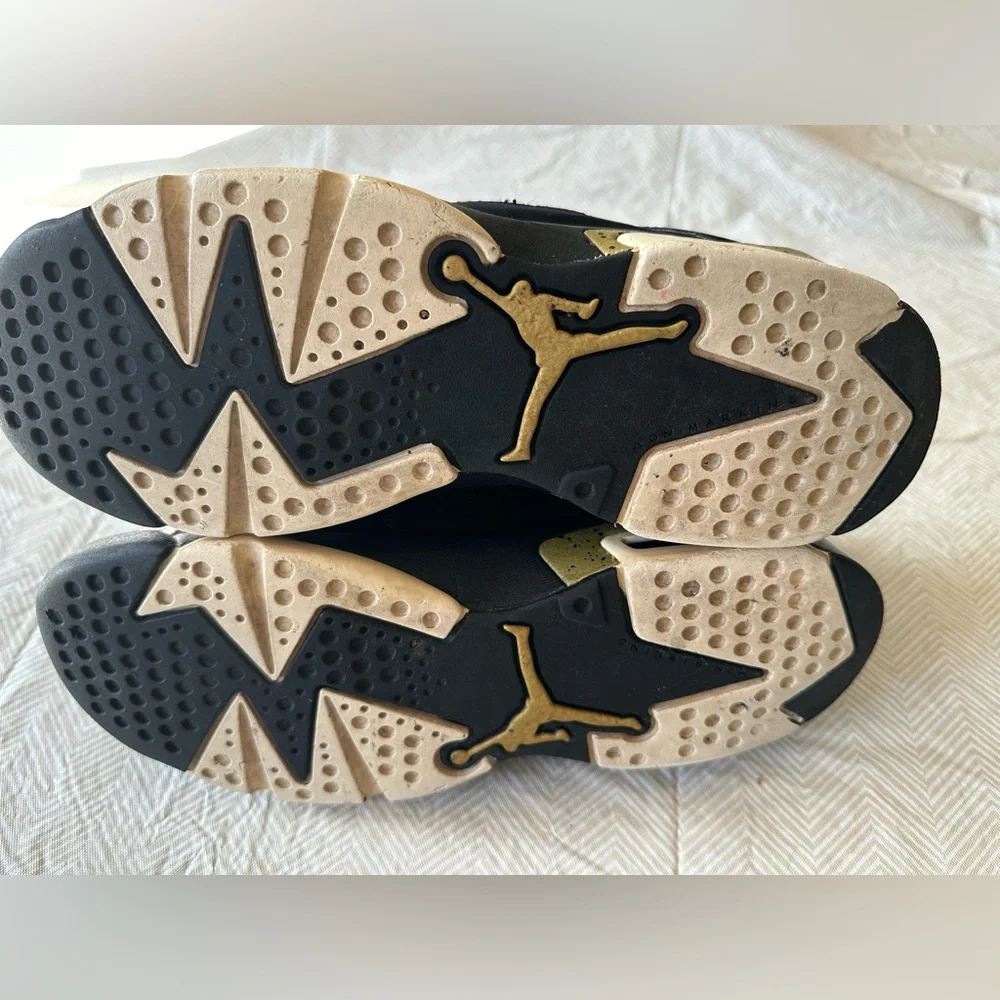 Nike Air Jordan Fight Club 91 Youth 6.5 Black Gold Basketball‎ Shoe Unisex Boys